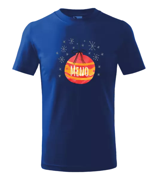 Detské vianočné tričko Vianočná ozdoba - meno 