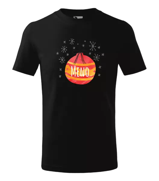 Detské vianočné tričko Vianočná ozdoba - meno 