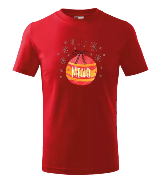 Detské vianočné tričko Vianočná ozdoba - meno 