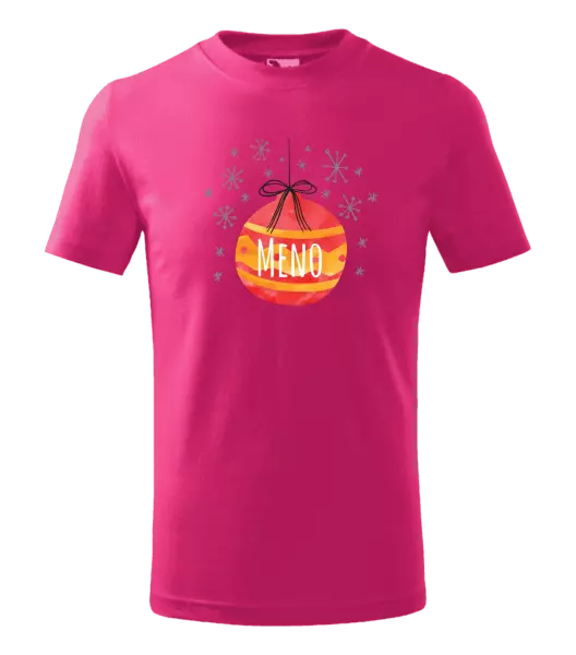 Detské vianočné tričko Vianočná ozdoba - meno 