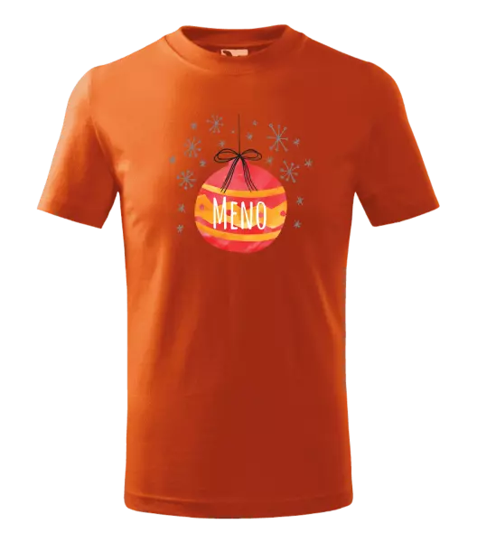 Detské vianočné tričko Vianočná ozdoba - meno 