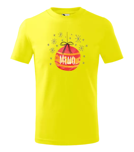 Detské vianočné tričko Vianočná ozdoba - meno 