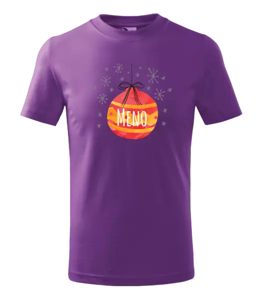 Detské vianočné tričko Vianočná ozdoba - meno 