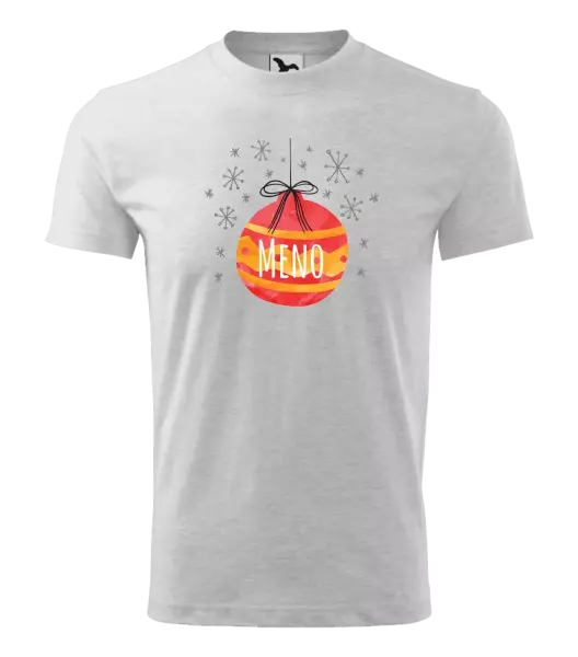 Detské vianočné tričko Vianočná ozdoba - meno 