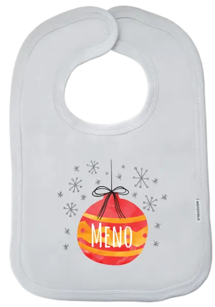 Detský podbradník Vianočná ozdoba - meno 