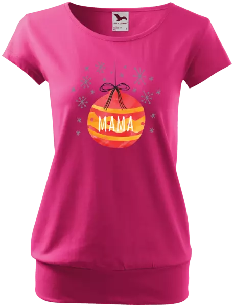 Dámske vianočné tričko Vianočná ozdoba - mama