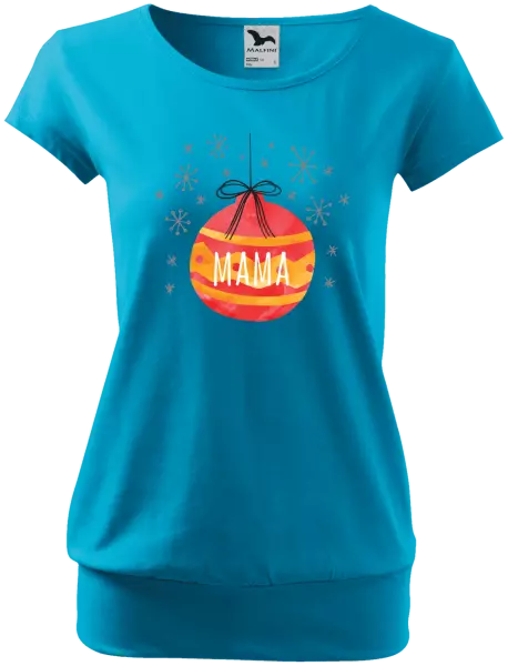 Dámske vianočné tričko Vianočná ozdoba - mama