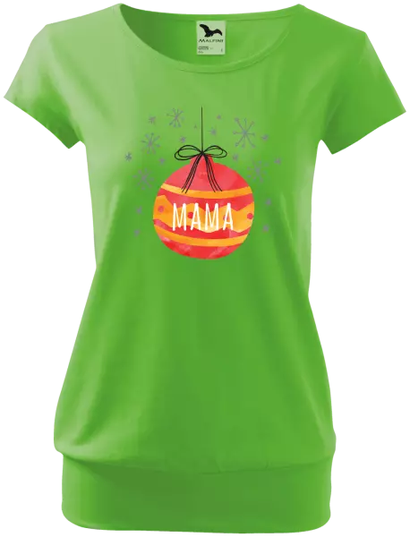 Dámske vianočné tričko Vianočná ozdoba - mama