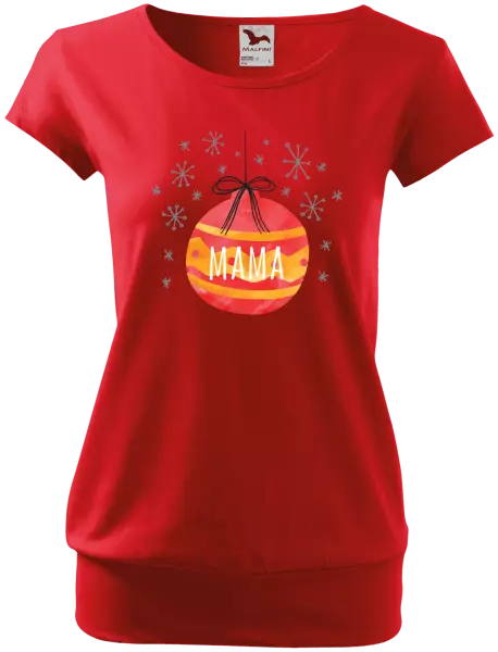 Dámske vianočné tričko Vianočná ozdoba - mama
