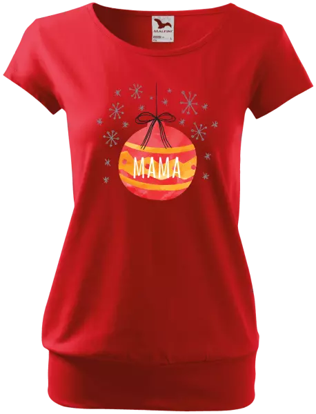 Vianočné tehotenské tričko Vianočná ozdoba - mama