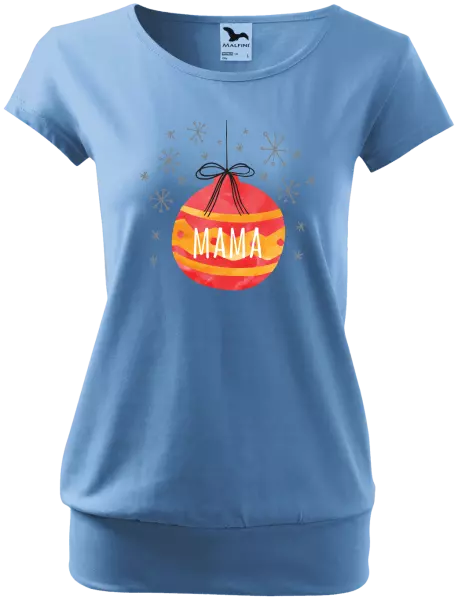 Vianočné tehotenské tričko Vianočná ozdoba - mama