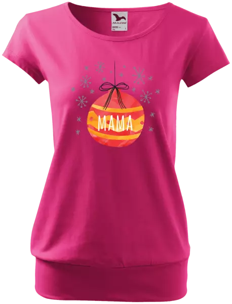 Vianočné tehotenské tričko Vianočná ozdoba - mama