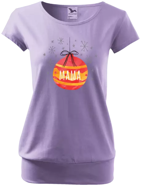 Vianočné tehotenské tričko Vianočná ozdoba - mama