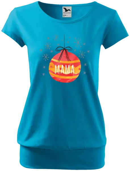 Vianočné tehotenské tričko Vianočná ozdoba - mama
