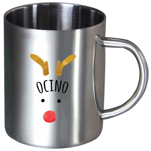 Nerezový hrnček Vianočný sob - ocino