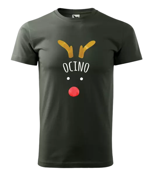 Pánske vianočné tričko Vianočný sob - ocino