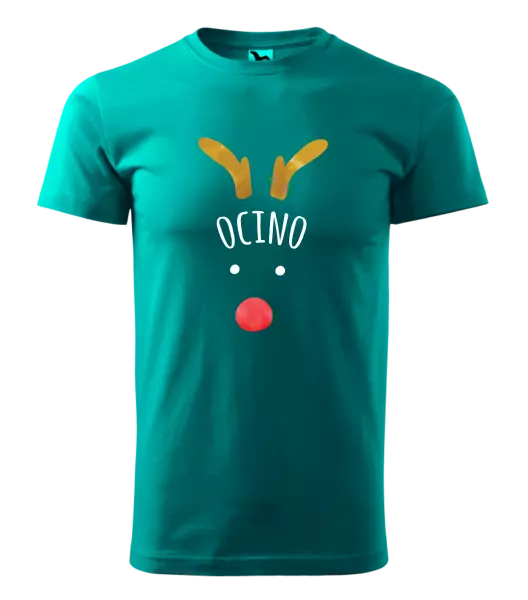 Pánske vianočné tričko Vianočný sob - ocino