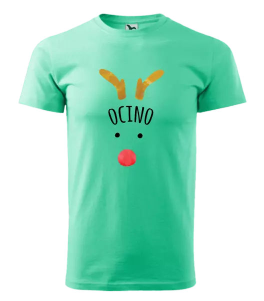 Pánske vianočné tričko Vianočný sob - ocino