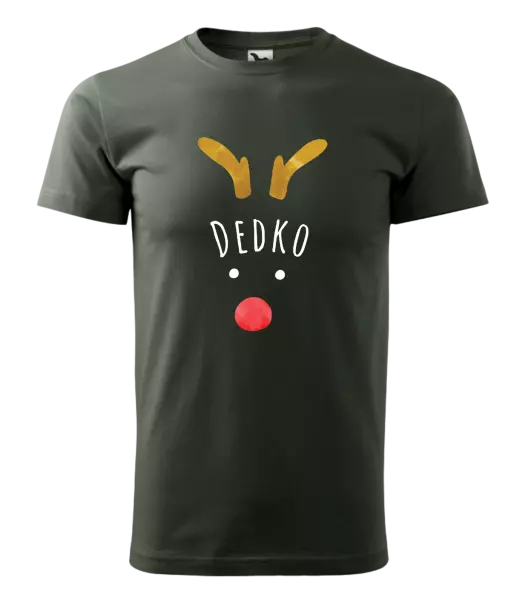 Pánske vianočné tričko Vianočný sob - dedko