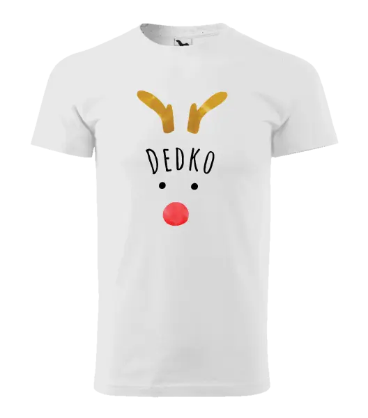 Pánske vianočné tričko Vianočný sob - dedko