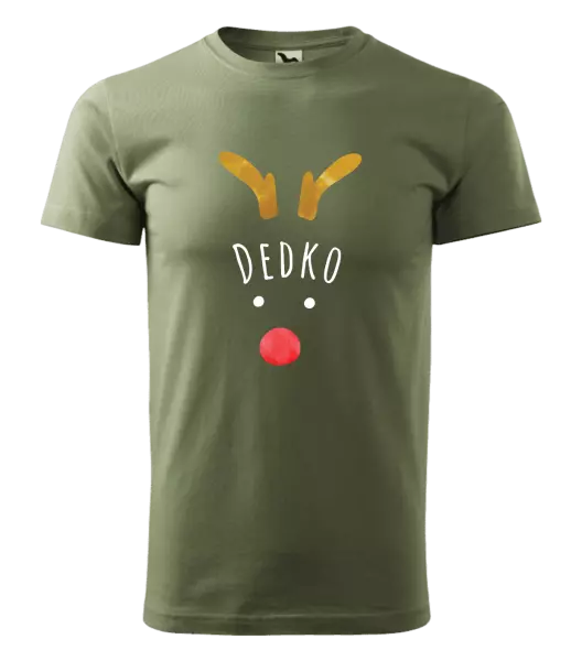 Pánske vianočné tričko Vianočný sob - dedko