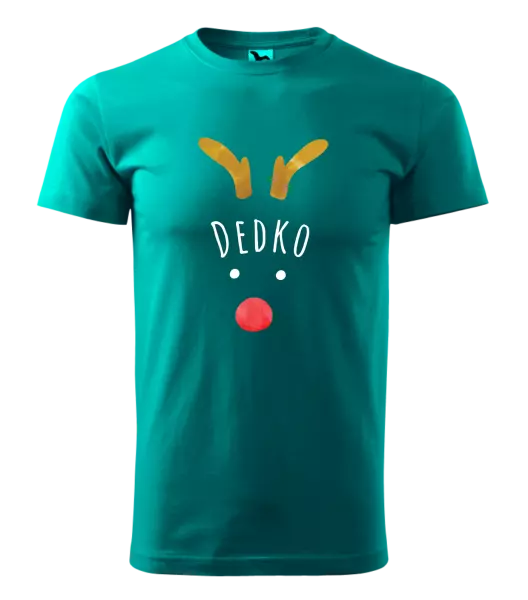 Pánske vianočné tričko Vianočný sob - dedko