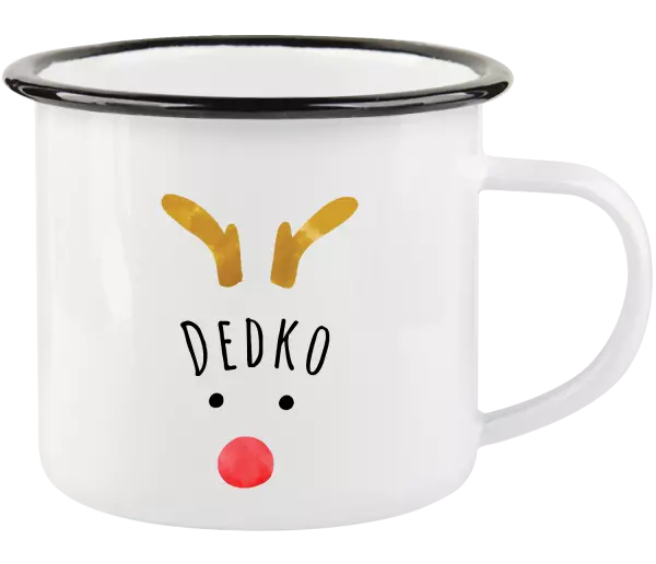 Vianočná plecháčik Vianočný sob - dedko