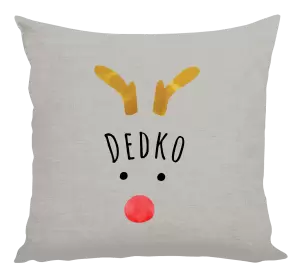 Vianočný vankúš Vianočný sob - dedko