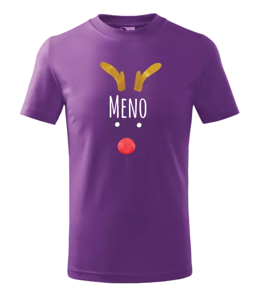 Detské vianočné tričko Vianočný sob - meno