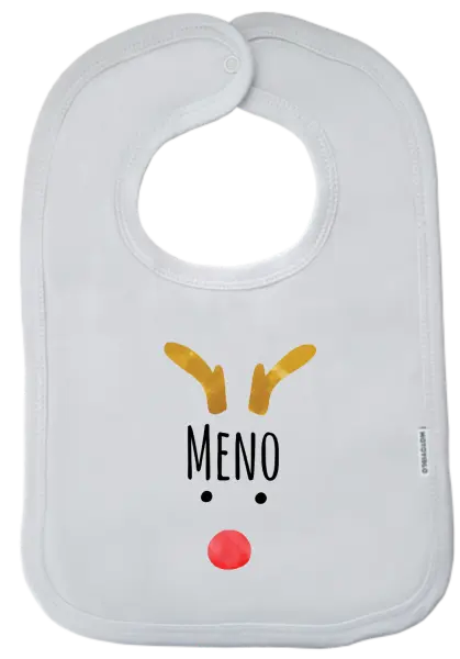 Detský podbradník Vianočný sob - meno