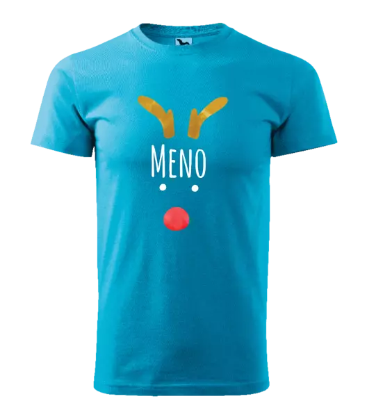 Pánske vianočné tričko Vianočný sob - meno