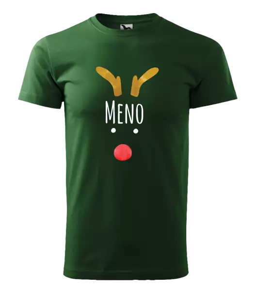 Pánske vianočné tričko Vianočný sob - meno