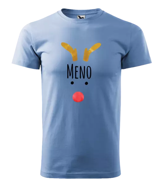 Pánske vianočné tričko Vianočný sob - meno