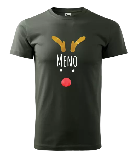 Pánske vianočné tričko Vianočný sob - meno