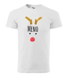 Pánske vianočné tričko Vianočný sob - meno