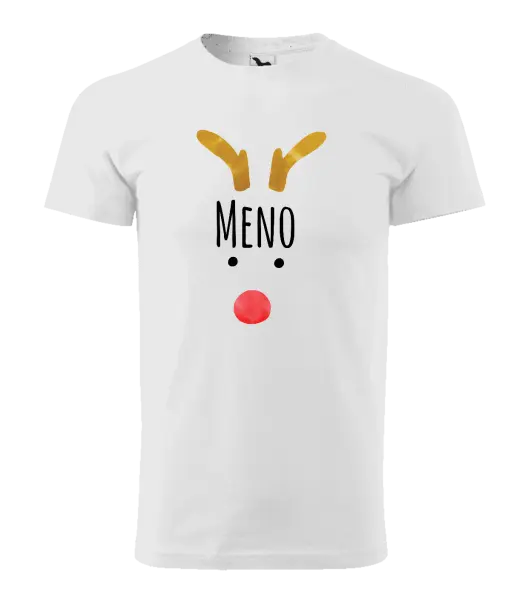 Pánske vianočné tričko Vianočný sob - meno