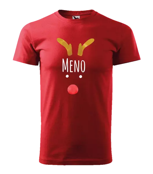 Pánske vianočné tričko Vianočný sob - meno