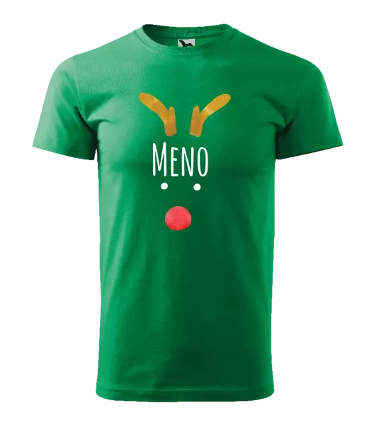 Pánske vianočné tričko Vianočný sob - meno