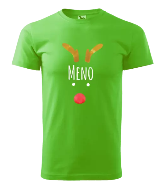 Pánske vianočné tričko Vianočný sob - meno