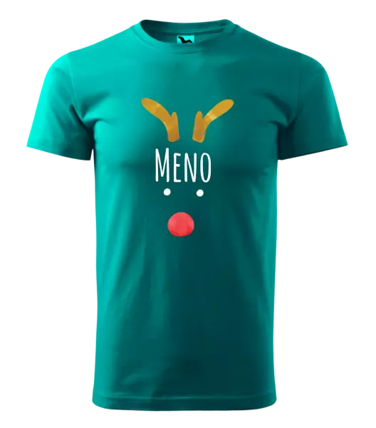 Pánske vianočné tričko Vianočný sob - meno