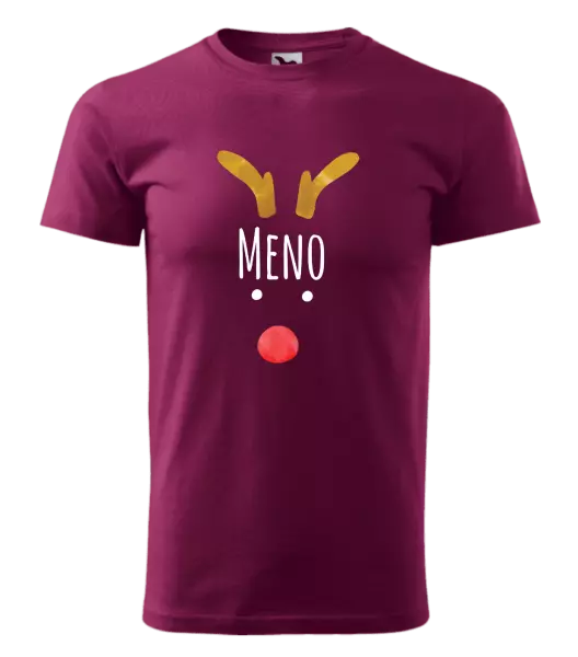 Pánske vianočné tričko Vianočný sob - meno