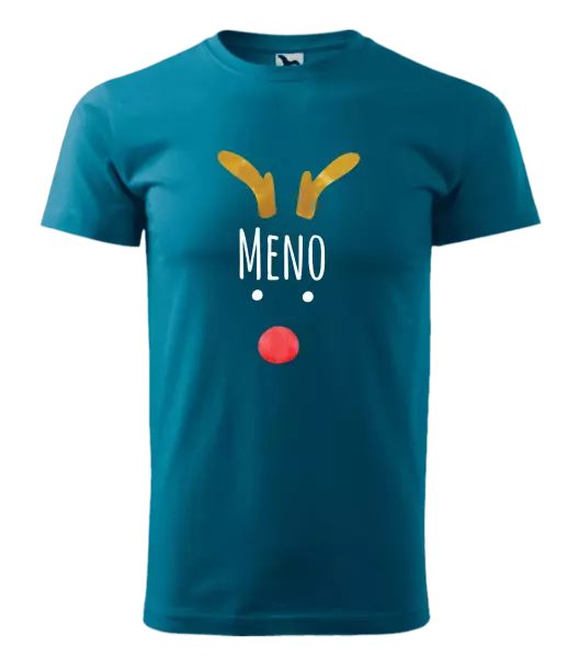 Pánske vianočné tričko Vianočný sob - meno