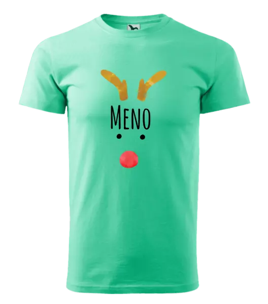 Pánske vianočné tričko Vianočný sob - meno