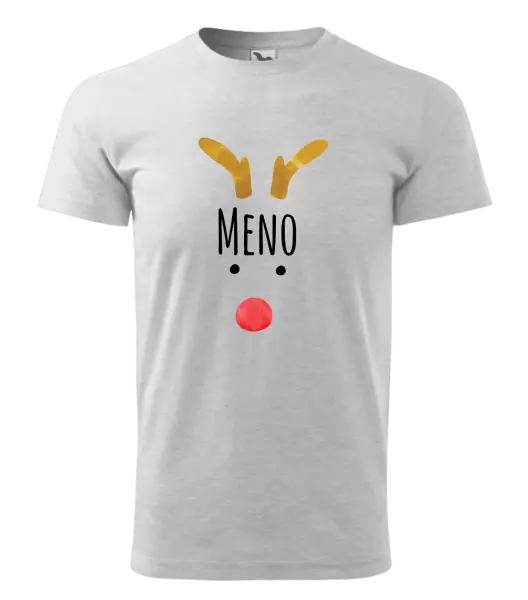 Pánske vianočné tričko Vianočný sob - meno