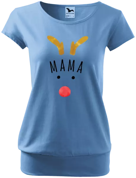 Vianočné tehotenské tričko Vianočný sob - mama