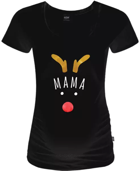 Vianočné tehotenské tričko Vianočný sob - mama