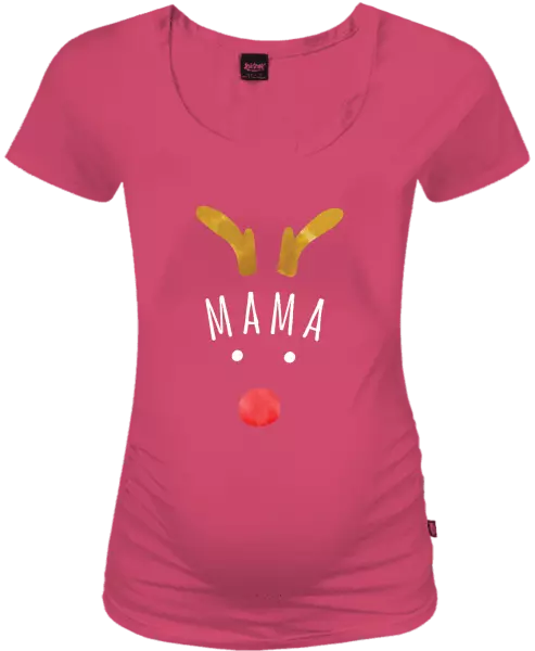 Vianočné tehotenské tričko Vianočný sob - mama