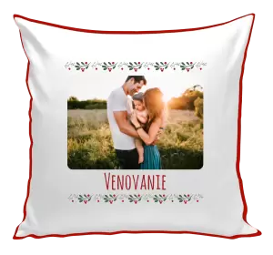 Vianočný vankúš Vianočné vetvičky s guličkami