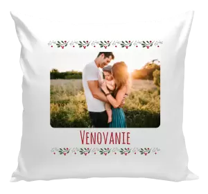 Vianočný vankúš Vianočné vetvičky s guličkami