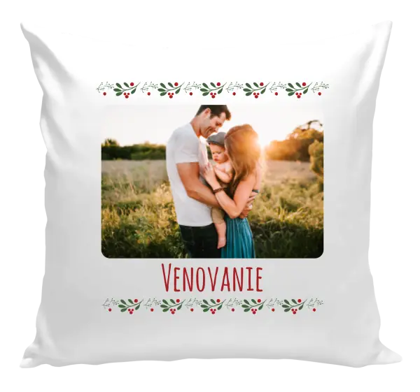 Vianočný vankúš Vianočné vetvičky s guličkami